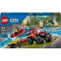 LEGO 4x4 Brannbil Med Redningsbåt Byggespill