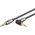 Goobay 65277, 3.5mm TRS, Hankjønn, 3.5mm TRS, Hankjønn, 0,5 m, Sort, Sølv