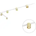 QAZQA Skinnesystem gull og hvitt med 5 spotlights 1-fase - Rondoo Up