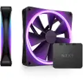 NZXT F140 RGB DUO 2-pack & RGB Controller - Black - Kabinettvifte - 140mm - Svart med RGB LED-lys - 36 dBA
