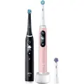 Oral-B Braun Oral-B iO Duo Series 6 elektrisk tannbørste med AI og interaktiv skjerm - Black Lava / Pink