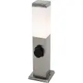 QAZQA Moderne utendørslampe 45 cm stål med sokkel IP44 - Malios