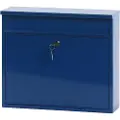 Vepa Bins Postkasse, V-del, 11x36x31,5 cm, blå, pulverlakkert stål