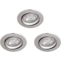 Signify Funksjonell Innfelt Sparkle-lampe, Innsunket spotlight, Ikke-utskiftbare pærer, LED, 2700 K, 350 lm, Nickel