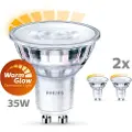 Signify LED-lyspære Spot 2.6W/922-927 (35W) 36° WarmGlow Dimmable 2-pack GU10
