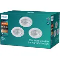 Signify Funksjonell Innfelt Planet-lampe, Innsunket spotlight, Ikke-utskiftbare pærer, LED, 2700 K, 500 lm, Hvit