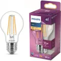 Signify - LED-lyspære - form: A60 - klar finish - E27 - 8.5 W (ekvivalent 75 W) - klasse E - varmt hvitt lys - 2700 K