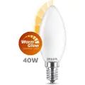 Signify - LED-lyspære - form: B35 - mattslipt finish - E14 - 3.4 W (ekvivalent 40 W) - klasse D - varmt hvitt lys - 2200-2700 K