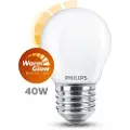 Philips LED-lyspære Classic Krone 3.4W/922-927 (40W) Frosted WarmGlow Dimmable E27