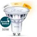 Signify SceneSwitch - LED-pære for søkelys - form: PAR16 - GU10 - 1.5/3.5/4.8 W (ekvivalent 50 W) - klasse F - ekstra varmt hvitt / svært varmt hvitt / varmt hvitt lys - 2200/2500/2700 K
