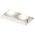 QAZQA Moderne innfelt spotlight hvit GU10 uten ramme 2-lys - Oneon