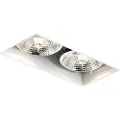 QAZQA Moderne nedfelt spotlight hvit GU10 AR70 uten ramme 2-lys - Oneon