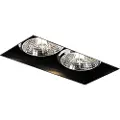 QAZQA Moderne innfelt spotlys sort GU10 AR70 trimløs 2-lys - Oneon
