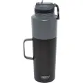 Asobu Drinker Asobu Twin Pack flaske med kopp Svart, 0,9 L + 0,6 L