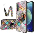 Mtp Products Checkered Pattern OnePlus Nord CE 5G Hybrid-deksel - Fargerik Mandala