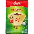 Melitta Kaffefilter 1x6 ubleket 40-pakk