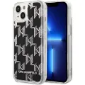Karl Lagerfeld KLHCP14SLMNMK iPhone 14 6.1 hardt deksel Svart/svart flytende glittermonogram