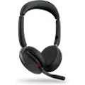 Jabra Evolve2 65 Flex MS Stereo - Hodesett - on-ear - Bluetooth - trådløs - aktiv støydemping - USB-A - svart - Certified for Microsoft Teams