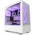 NZXT H5 Flow RGB - Matte White - Kabinett - Miditower - Hvit