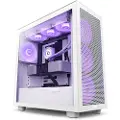 NZXT H series H7 Flow - Mid tower - ATX - sidepanel med vindu (herdet glass) - ingen strømforsyning - matt hvit - USB/lyd