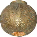 QAZQA Oriental taklampe gull med grønn 28,5 cm - Baloo