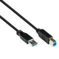 Goobay USB-A <-> USB-B 3.0 - 5m - Svart
