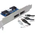 DeLOCK Slot bracket 2x eSATAp 5V/12V with Low Profile Bracket