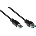 Goobay - USB-forlengelseskabel - USB-type A (hunn) til USB-type A (hann) - USB 3.0 - 5 m - svart
