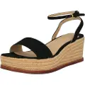 Ralph Lauren for woman. 802920421001 Black Leona Leather Espadrilles (40), 3 to 5 cm, Buckle, Casual