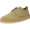 Clarks Shoes for man. 26171491 Coal London beige leather shoes (45), Flat, Laces, Casual