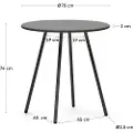 Kave Home Kave HomeBord Montjoi, diameter 70 cmGråSpisebordFra Homeroom