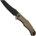 We Knife RekkeR, Diamond Pattern Black/Golden Ti, Black SW