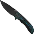 We Knife Equivik, Black Ti/Arctic Storm Fat CF, Black SW