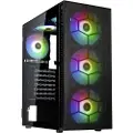 Kolink Observatory HF Mesh ARGB Midi Tower Case - Black - Kabinett - Desktop - Svart