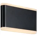 QAZQA Mørkegrå vegglampe utendørs 17,5 cm inkl. LED IP65 - Batt