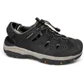 SKECHERS for man. 205113 Relaxed Fit Sandals: Tresmen - Menard black (44), Flat, 1 to 3 cm, Laces, Casual, Sport, Sportswear, Multisport