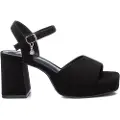 Xti for woman. 14147101-NEGRO Ms Antelina Leather Sandals Black (35), 5 to 8 cm, Suede, Buckle, Casual, Party