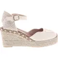 Hispanitas for woman. HV243449 Off-white Sofia 5 leather espadrilles -Heel height 5cm (40), 3 to 5 cm, 5 to 8 cm, Buckle, Casual