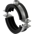 Fischer 560599, Rør klemme, Sort, Rustfritt stål, 54 - 59 mm, 3,81 cm (1.5), EPDM (pakning), Rustfritt stål, 1 kN
