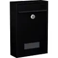 Basi BK 100M, Veggmontert postkasse, Stål, Sort, Vertikal, Nøkkel, 1 stykker