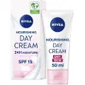 Nivea Nourishing Day Cream - Natural Almond Oil for Dry Skin SPF 15 (Tube) 50 ml