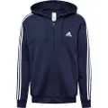 Adidas Essentials Fleece 3 Stripes Genser Med Hel Glidelås