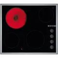 Bosch Serie | 2 PKE645CA2E - Keramisk komfyrtopp - 4 plater - Nisje - bredde: 56 cm - dybde: 49 cm - med pynt av rustfritt stål - svart/rustfritt stål