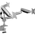 Icy Box IB-MS505-TI - Monteringssett - for 3 skjermer - aluminium - svart, sølv - skjermstørrelse: inntil 32 - skrivebord, skrivebordsmonterbar
