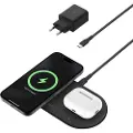 Belkin BoostCharge Pro 2-in-1 - Trådløs ladepute - magnetisk + AC-strømadapter - 15 watt - svart