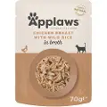 Applaws Sparepakke Applaws Cat Natural i buljong 48 x 70 g - Kylling med villris