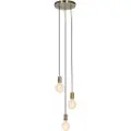 QAZQA Industriell pendellampe bronse 3-lys - Facil