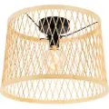 QAZQA Rustikk taklampe i rotting 40 cm IP44 - Calamus