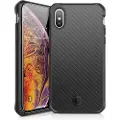 Itskins Hybrid Fusion Carbon - Baksidedeksel for mobiltelefon - kullstoff-fiber - svart - for Apple iPhone XS Max