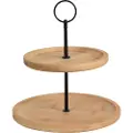 Excellent Housewares Utmerket Houseware 2-lags kakestativ, tre, universal
